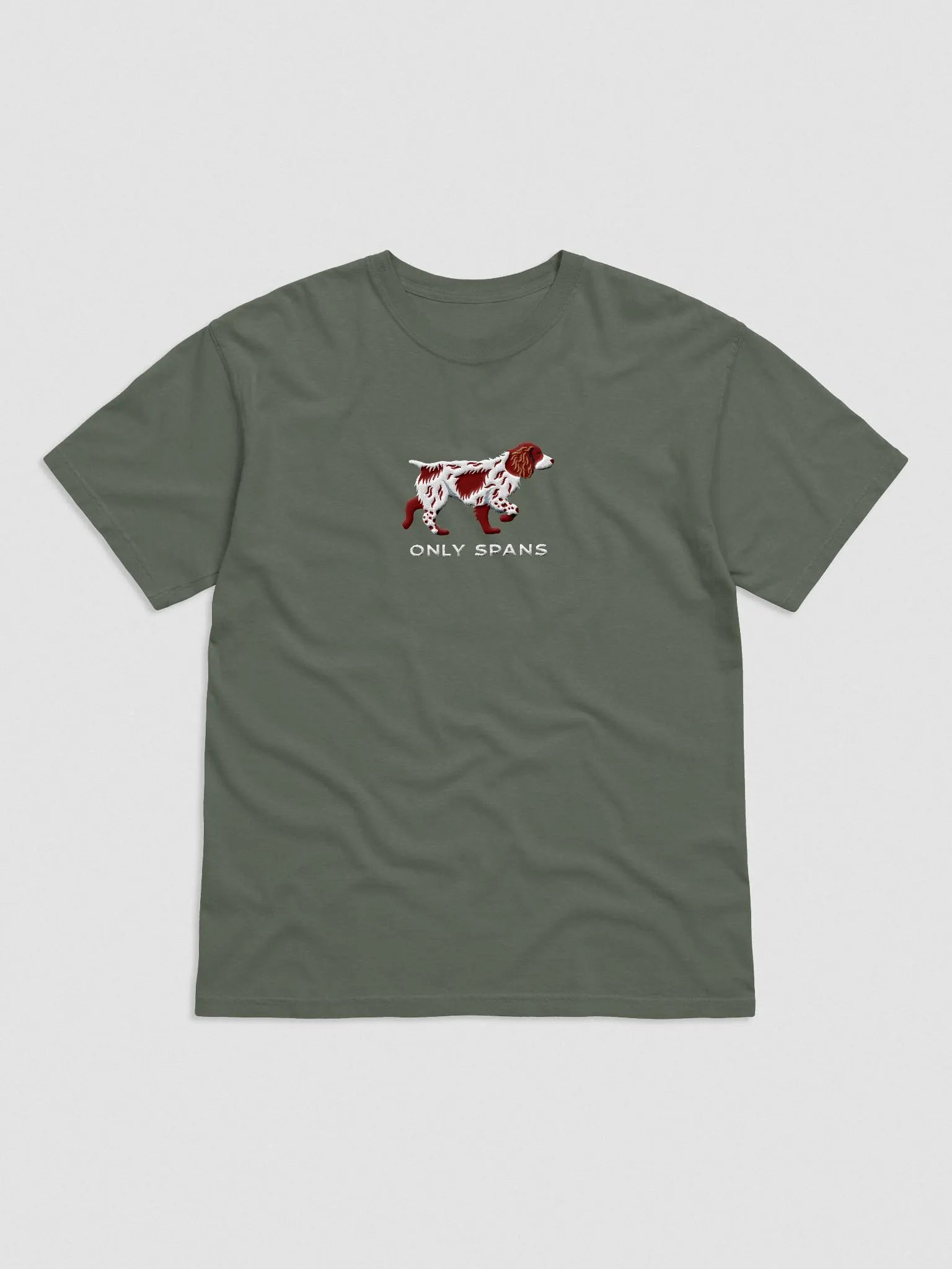 Only Spans T-Shirt(Embroidered) of a Working Cocker Spaniel(Liver & White) product image (4)
