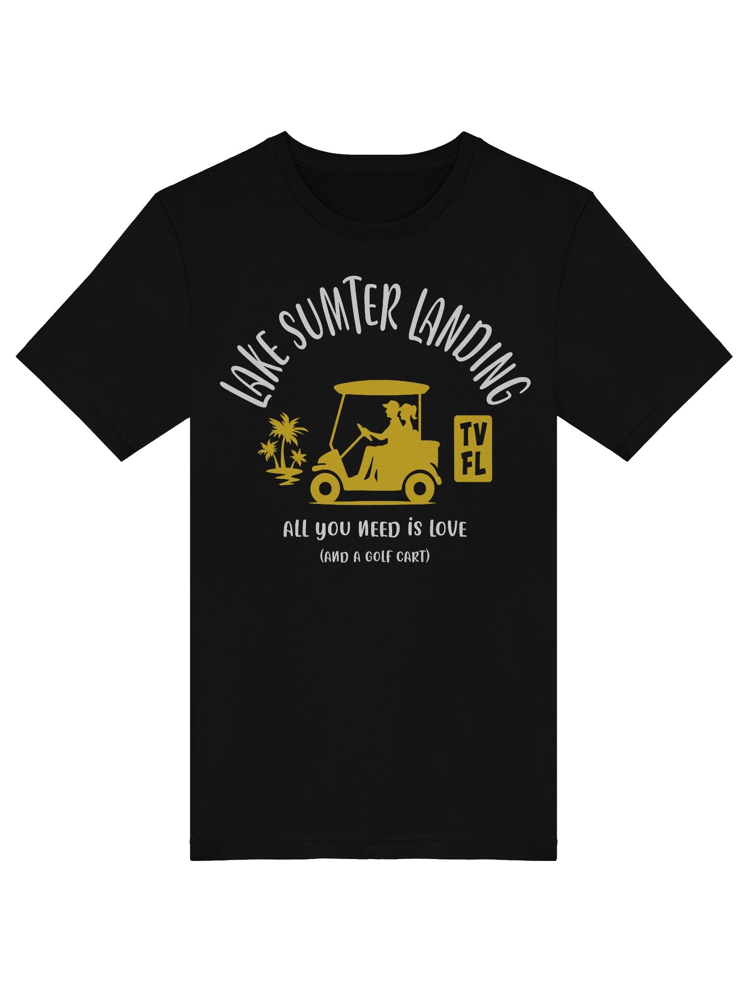 Lake Sumter Landing TV Florida USA Golf Cart Design T-shirt product image (33)