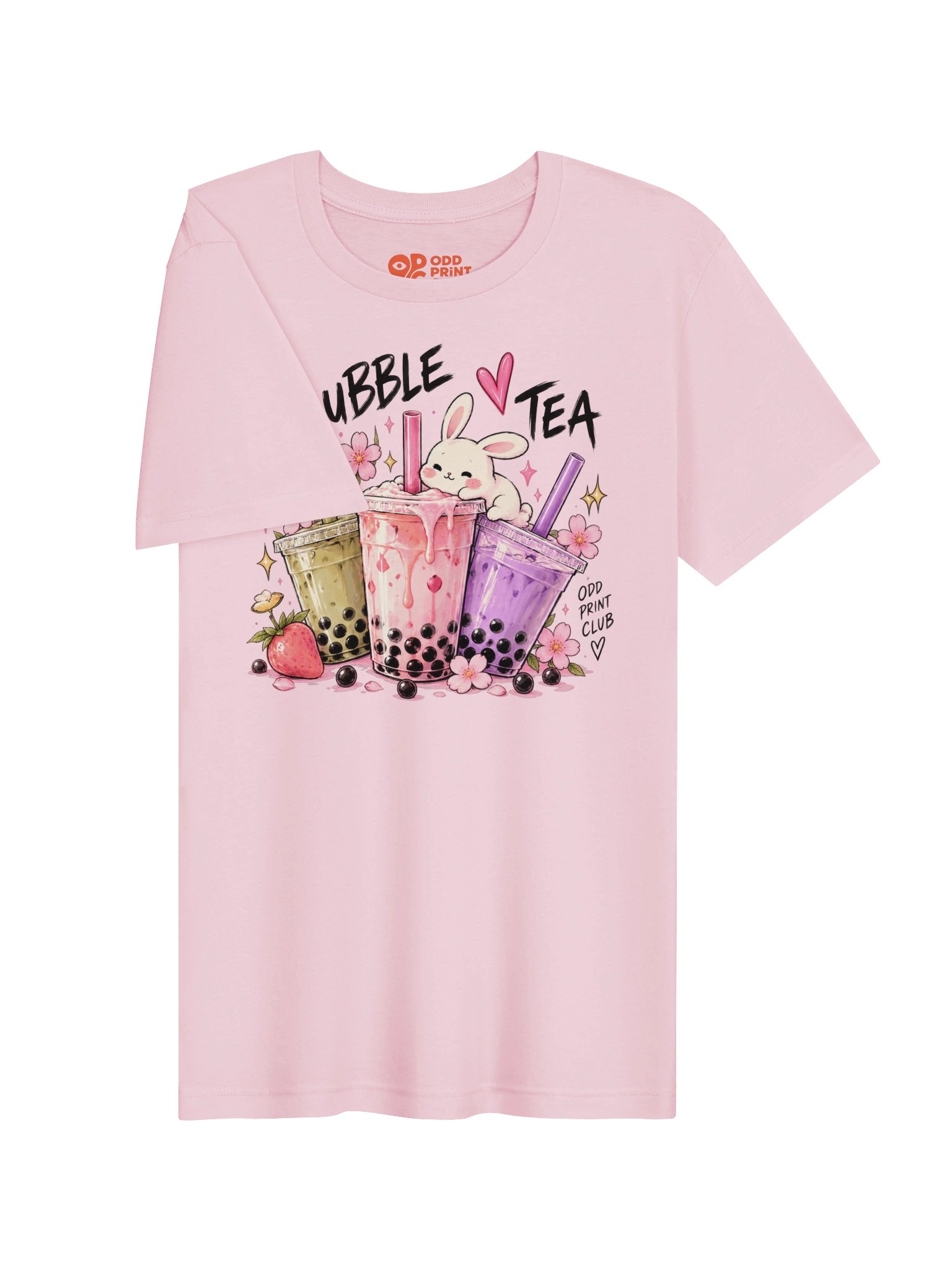 BOBA BABY - Cute Bunny Bubble Tea Graphic T-Shirt product image (4)