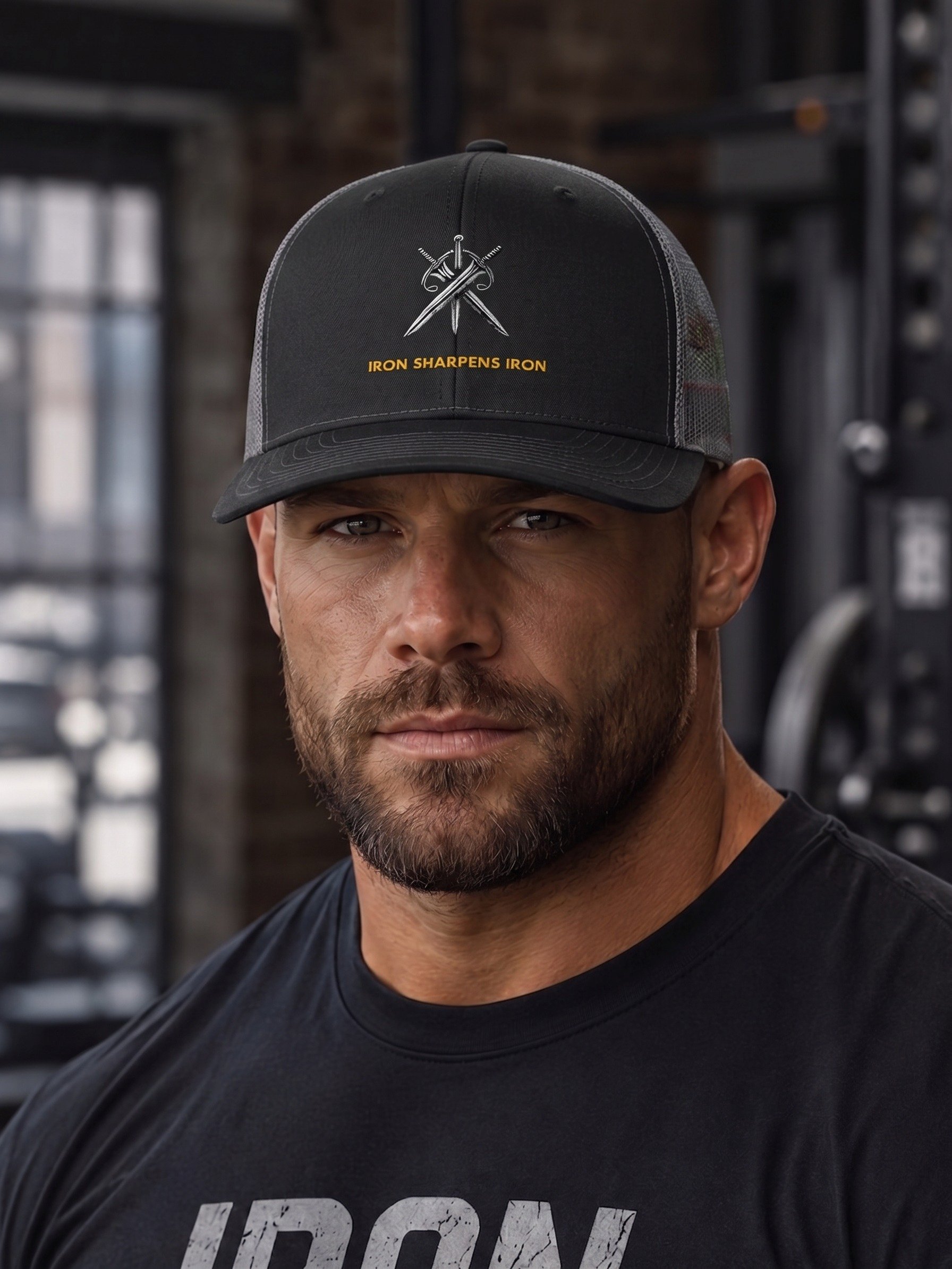 Iron Sharpens Iron Trucker Hat | Christian Streetwear | Successful Faith product image (1)