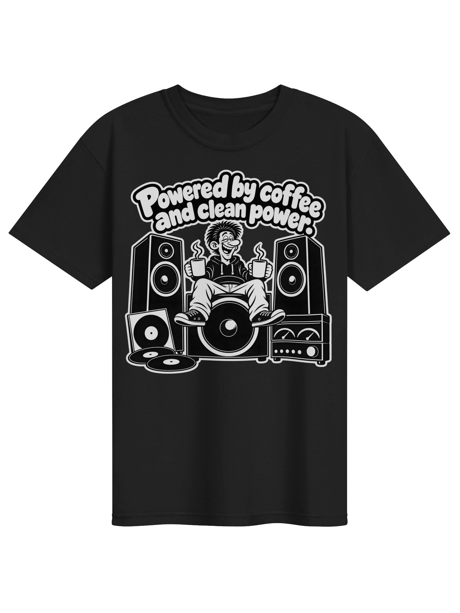 Powered by Coffee and Clean Power - Dyed Heavy T-Shirt product image (1)