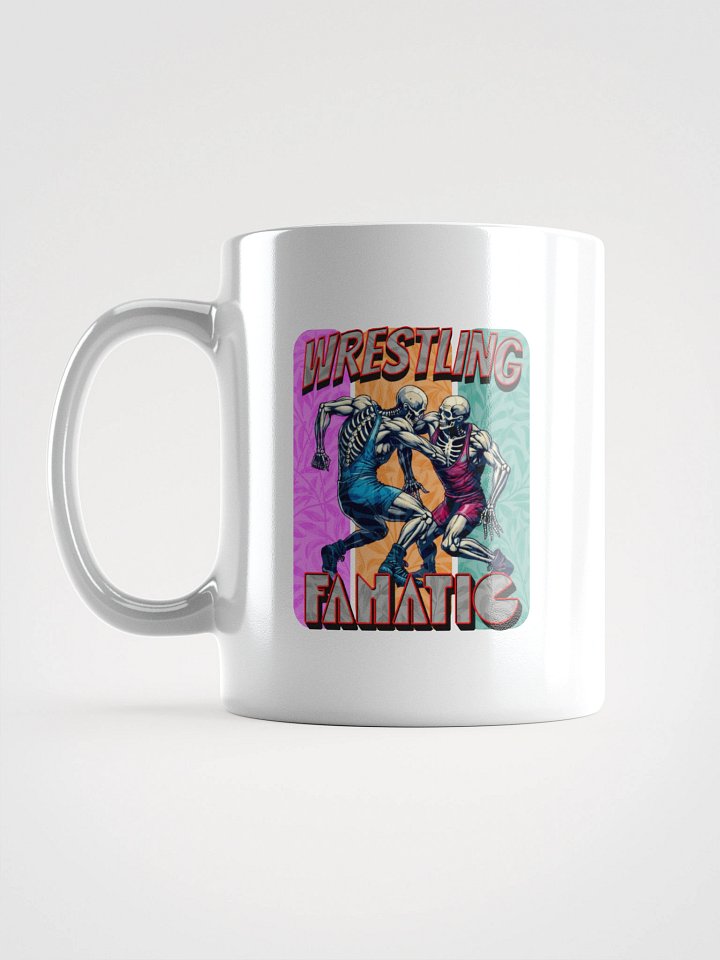 Wrestling Fanatic Skeleton Glossy White Mug product image (1)