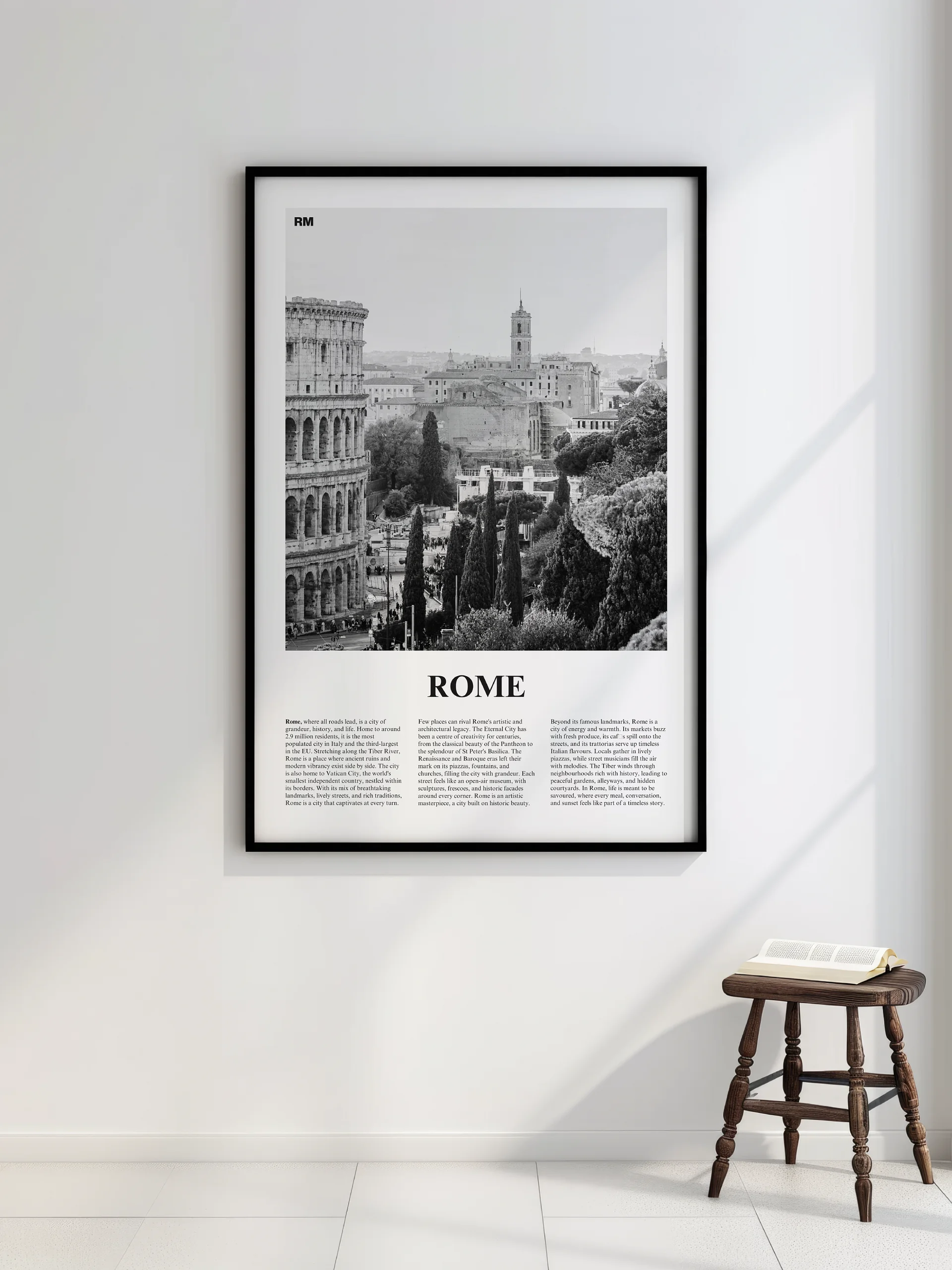 Rome 02 Newspaper Poster | Framed product image (2)