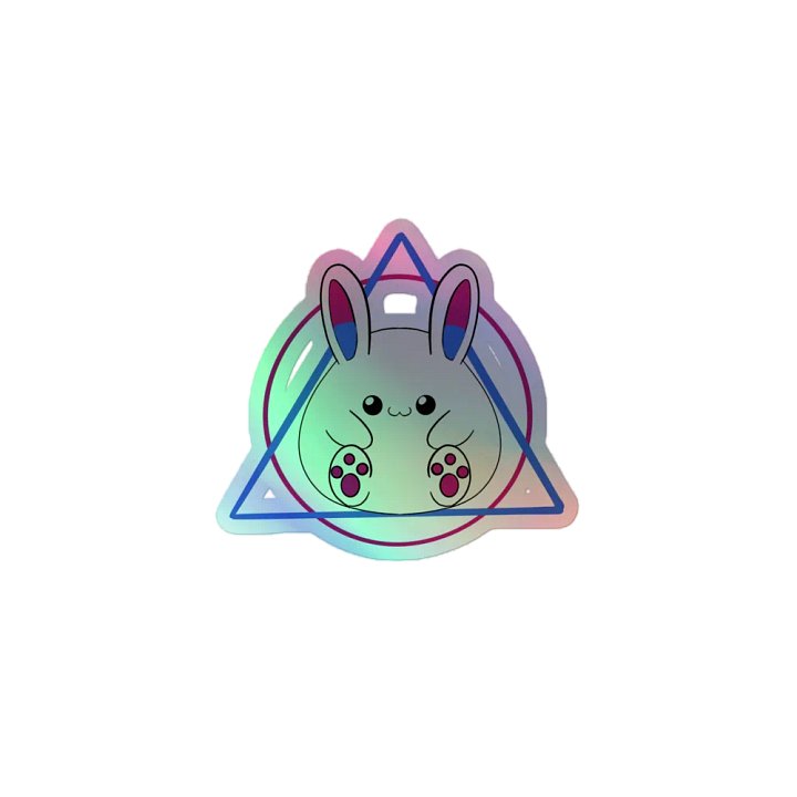 Chubby Rabbit Holographic Sticker Sheet product image (1)