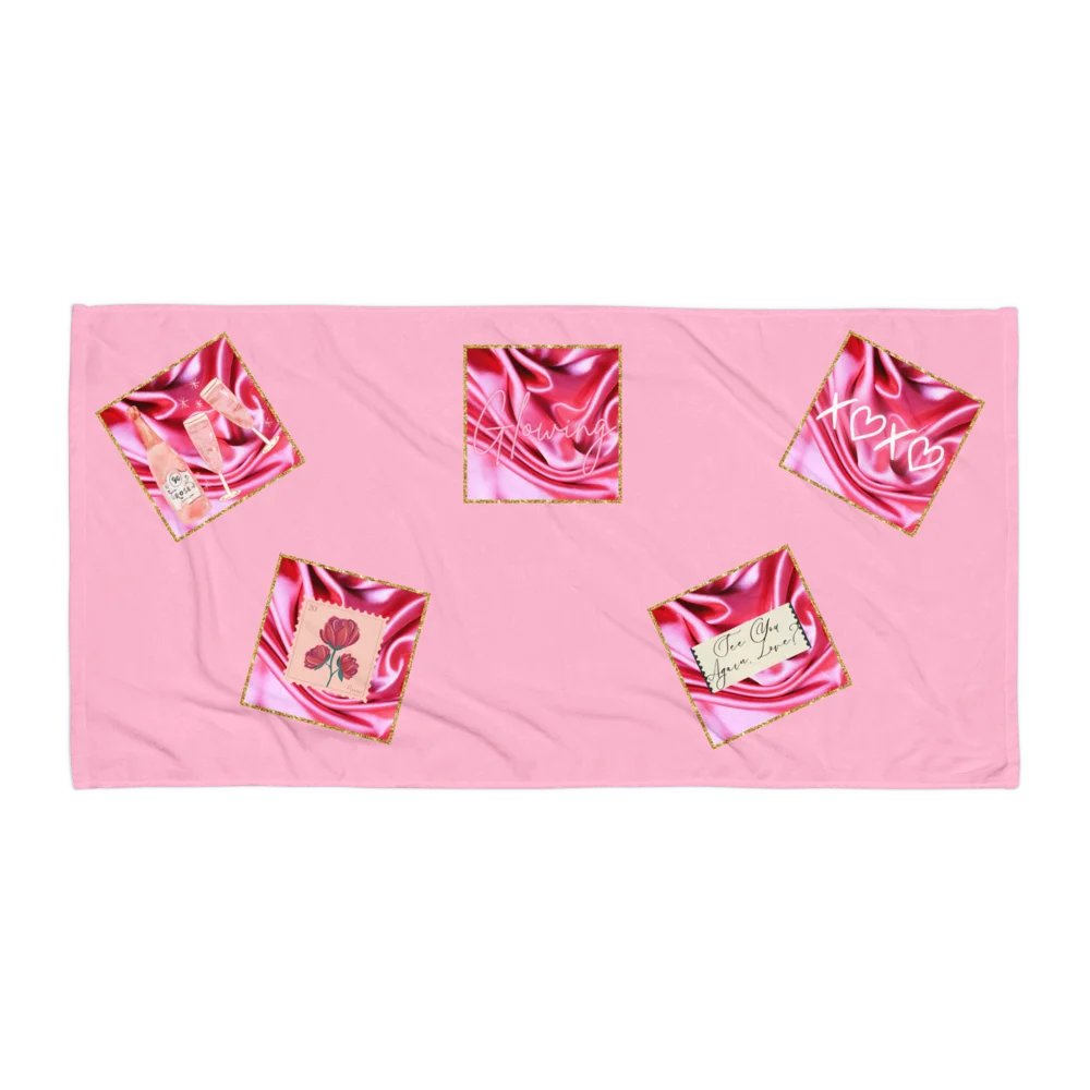 🍓 Glowlita "Blush Blossom" Lolita Beach Towel product image (1)