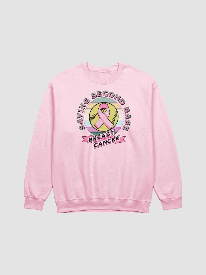 Saving Second Base Breast Cancer Softball Ultimate Classic Crewneck Sweatshirt product image (7)