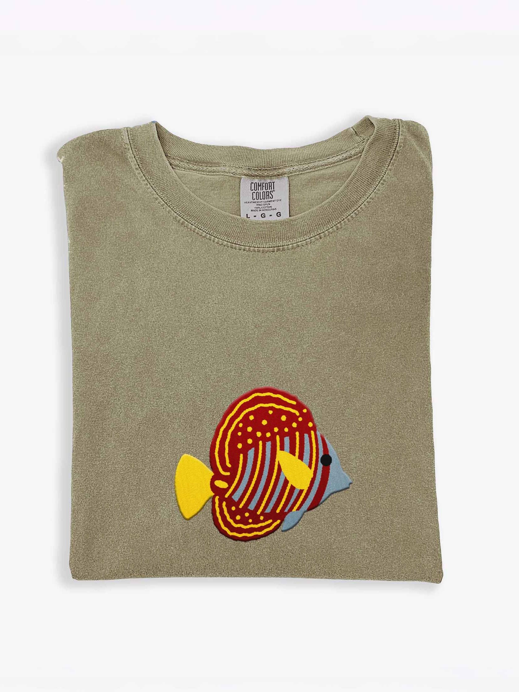 Sailfin Tang Embroidered Shirt | Reef Aquarium Fish Embroidery Tee | Saltwater Marine Fish Apparel product image (1)