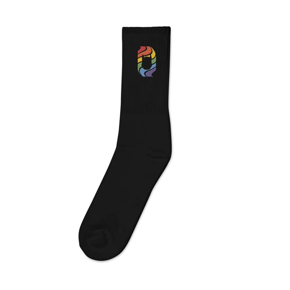 Pup in Rainbow - Embroidered Socks product image (1)