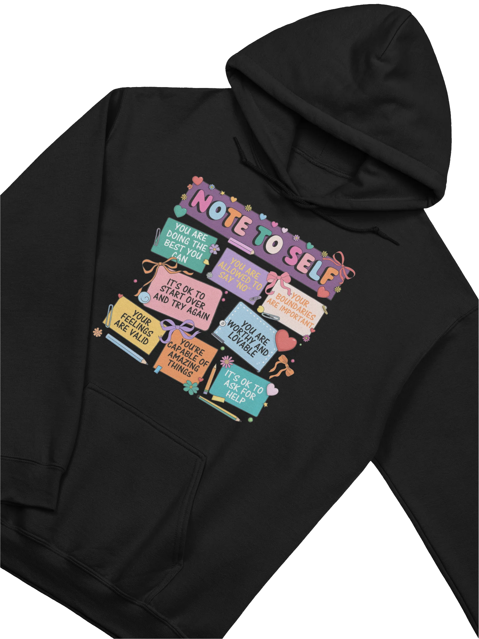 Note To Self – Mental Health Awareness Hoodie product image (3)