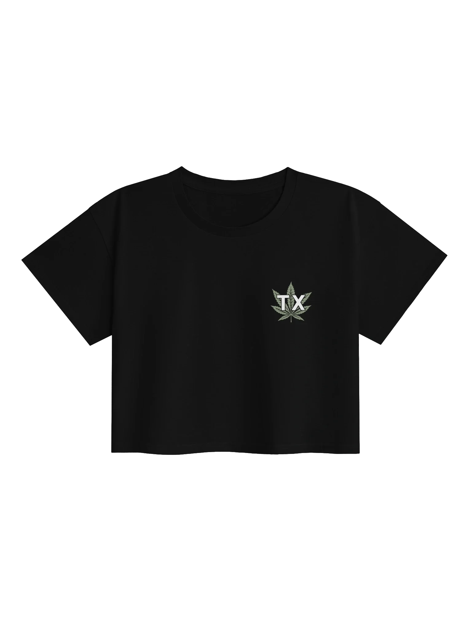 TX Cannabis Leaf Cropped Tee