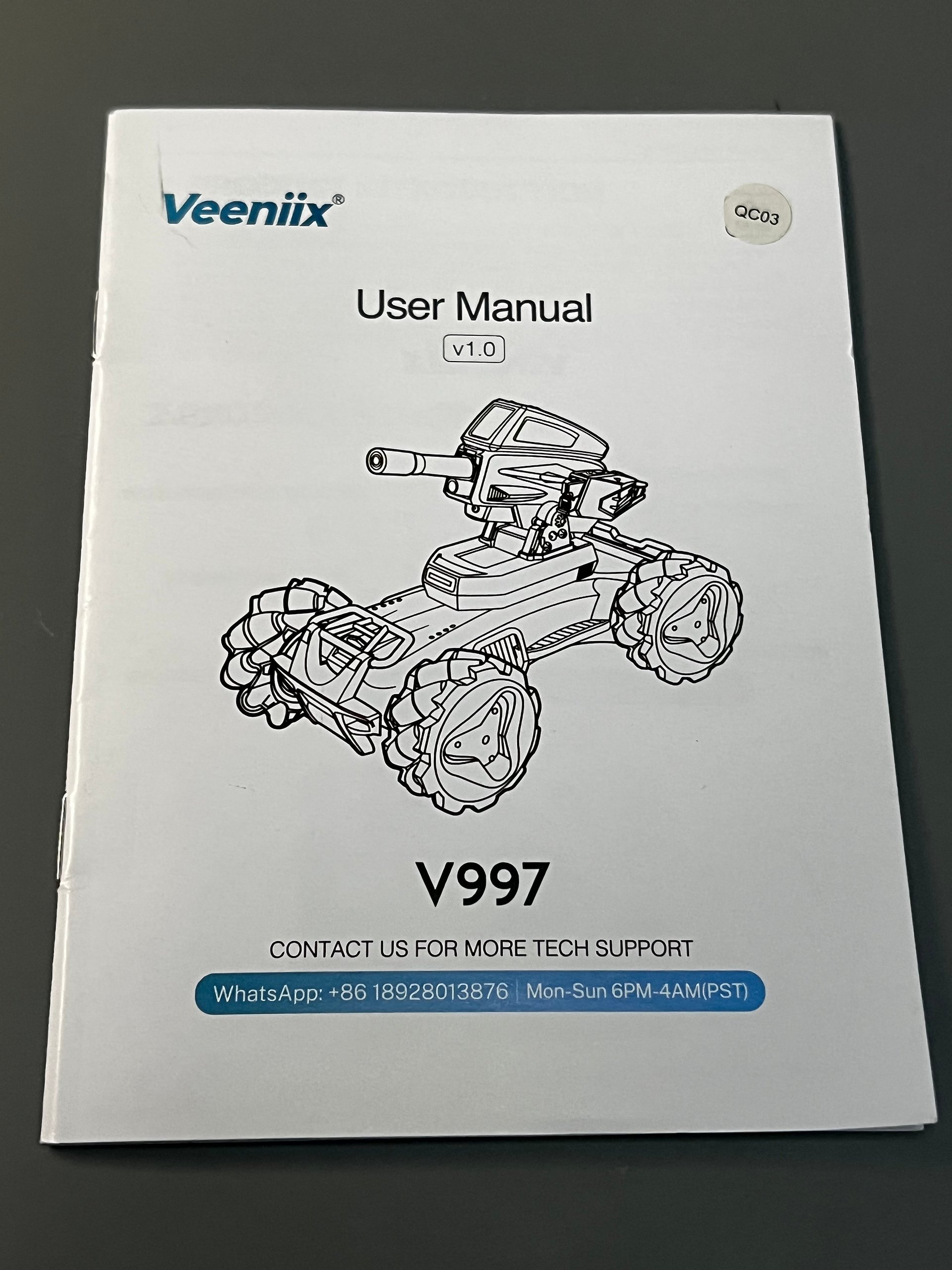 Veenix Storm Master V997 RC Tank — Like New product image (6)