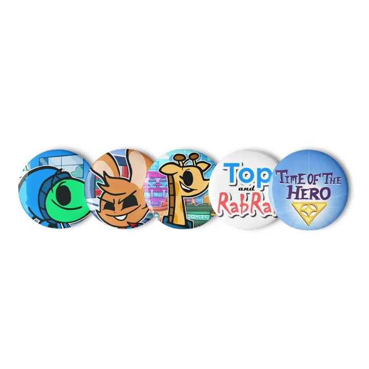 Top and RabRab Pin Buttons Set 1 product image (2)