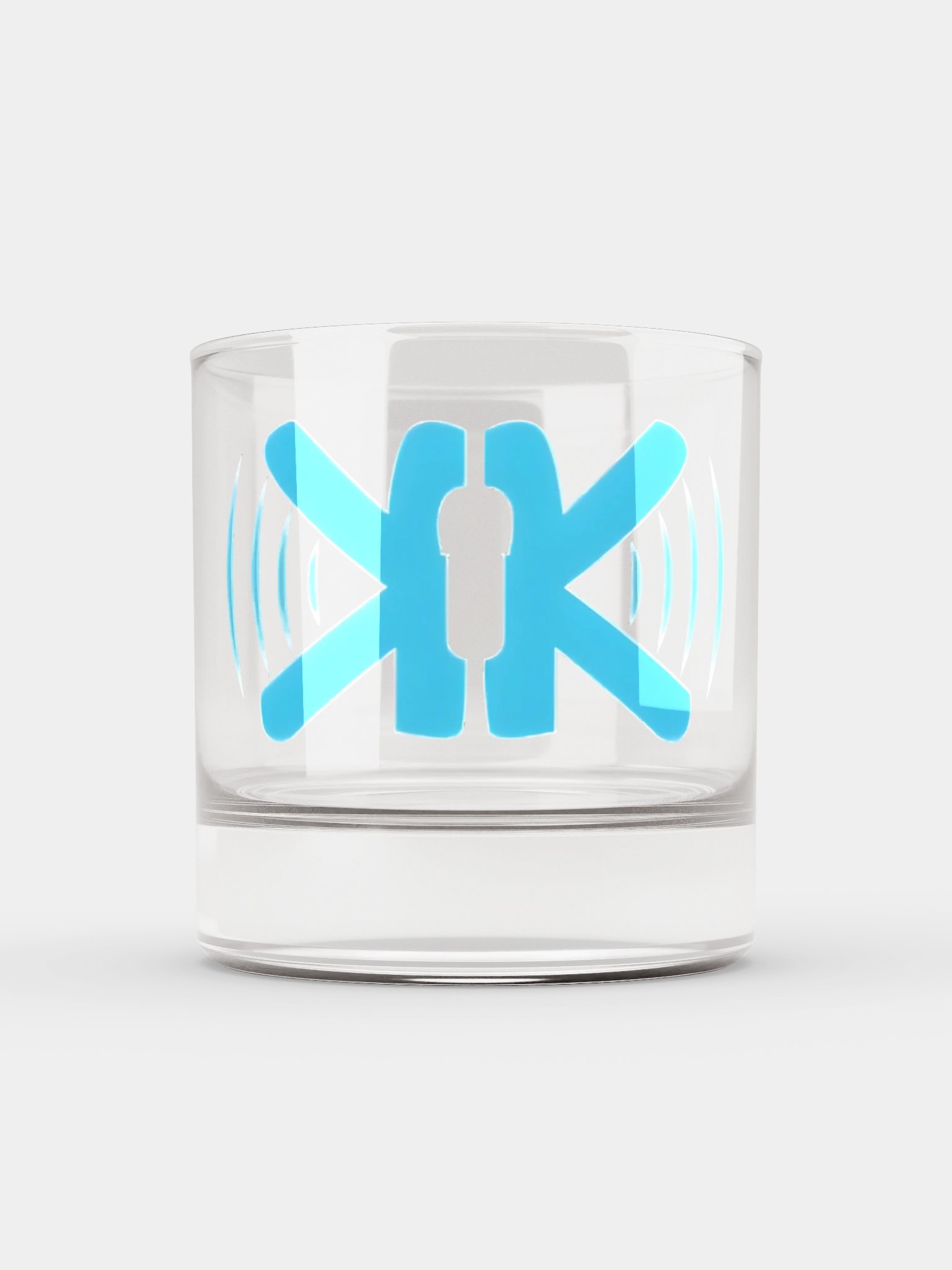 KIUK Rocks Glass — Cyan Logo product image (1)