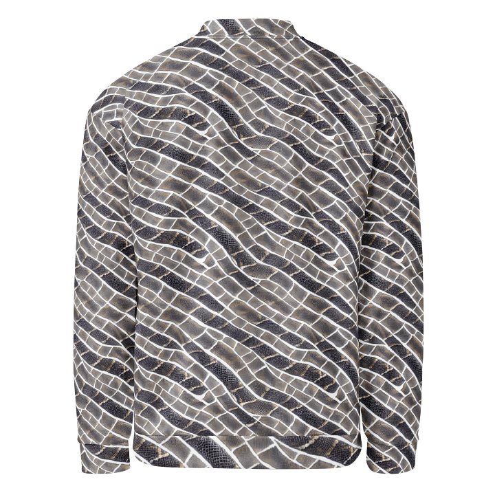 Grey Snake Skin Bomber Jacket product image (2)