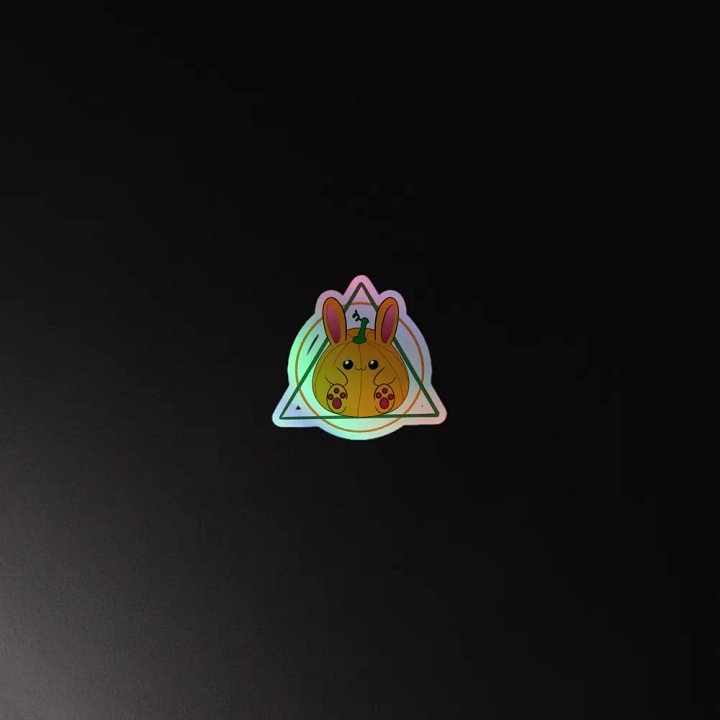Bunny Pumpkin Holographic Sticker Sheet product image (4)
