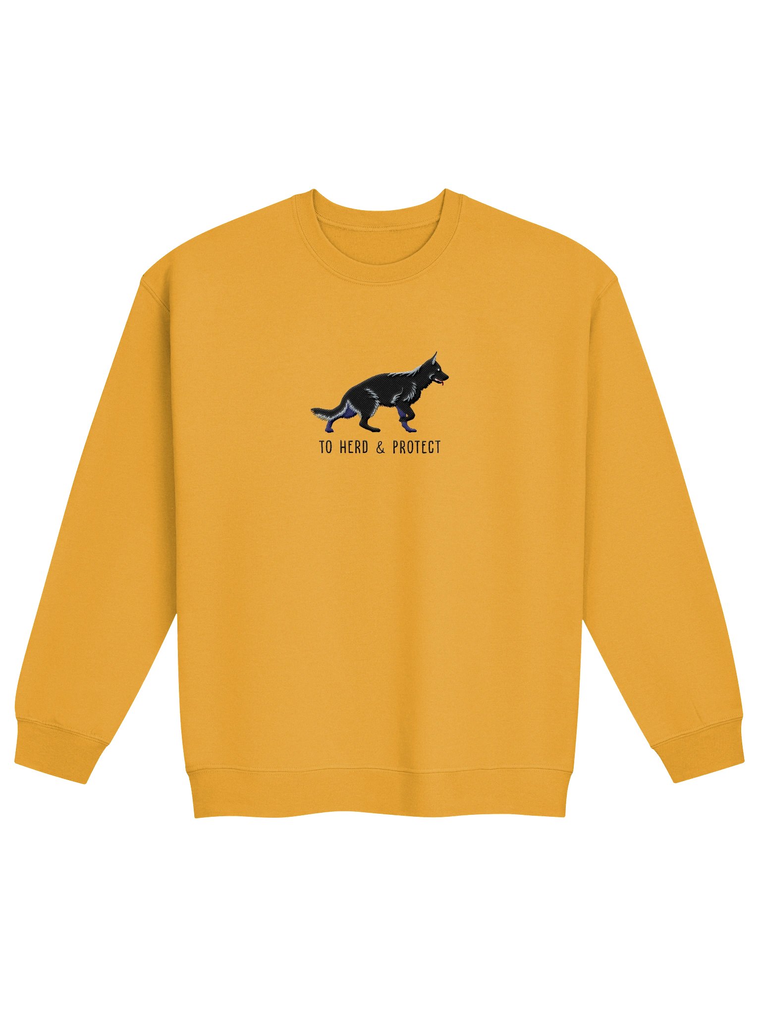To Herd & Protect Sweatshirt (Embroidered) of a German Shepherd(Black) product image (4)