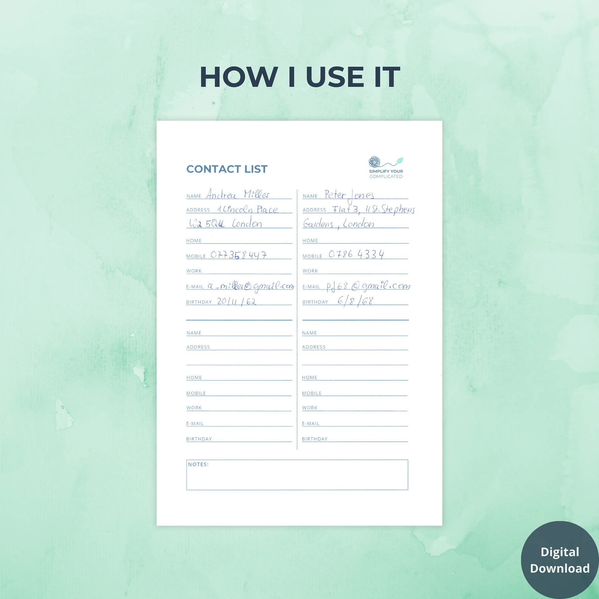 Contact List product image (3)