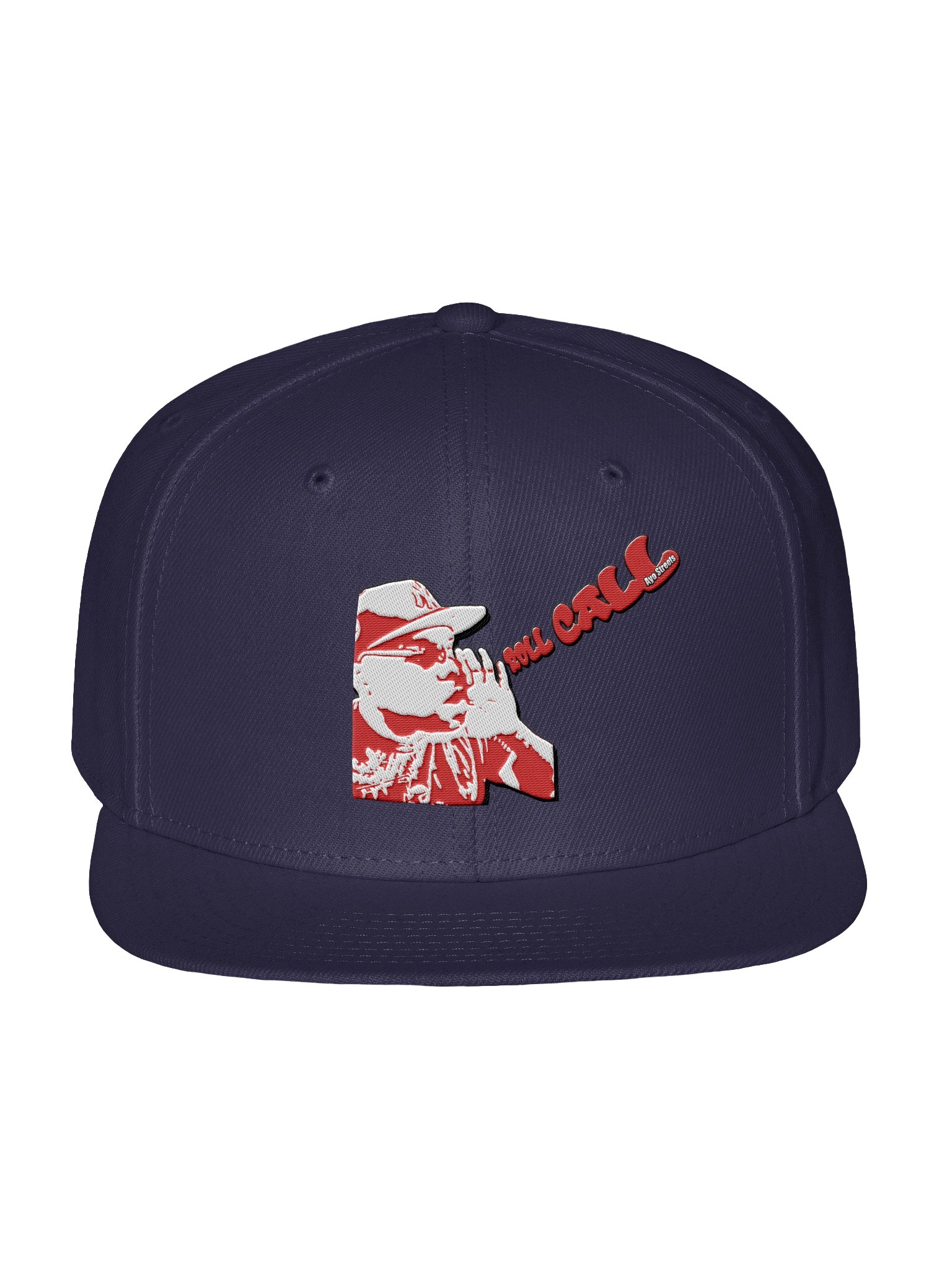 Navy Blue Roll Call Snap Back (red & white logo) product image (1)