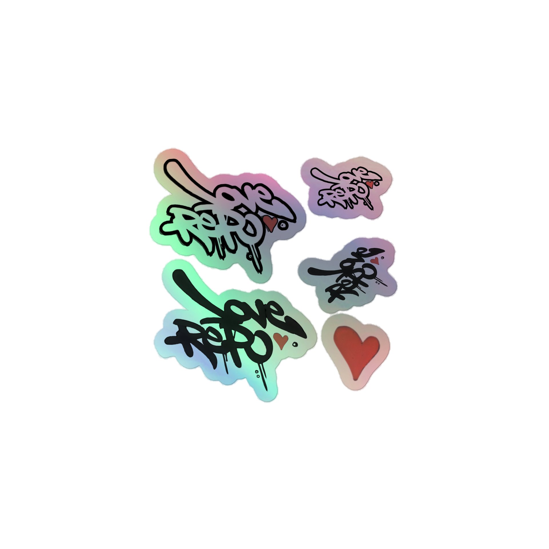 Holographic Love Repo Sticker Sheet product image (1)