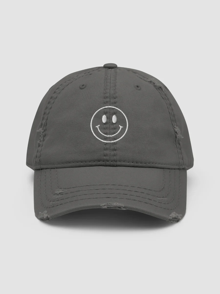 Smiley Distressed Dad Hat product image (1)