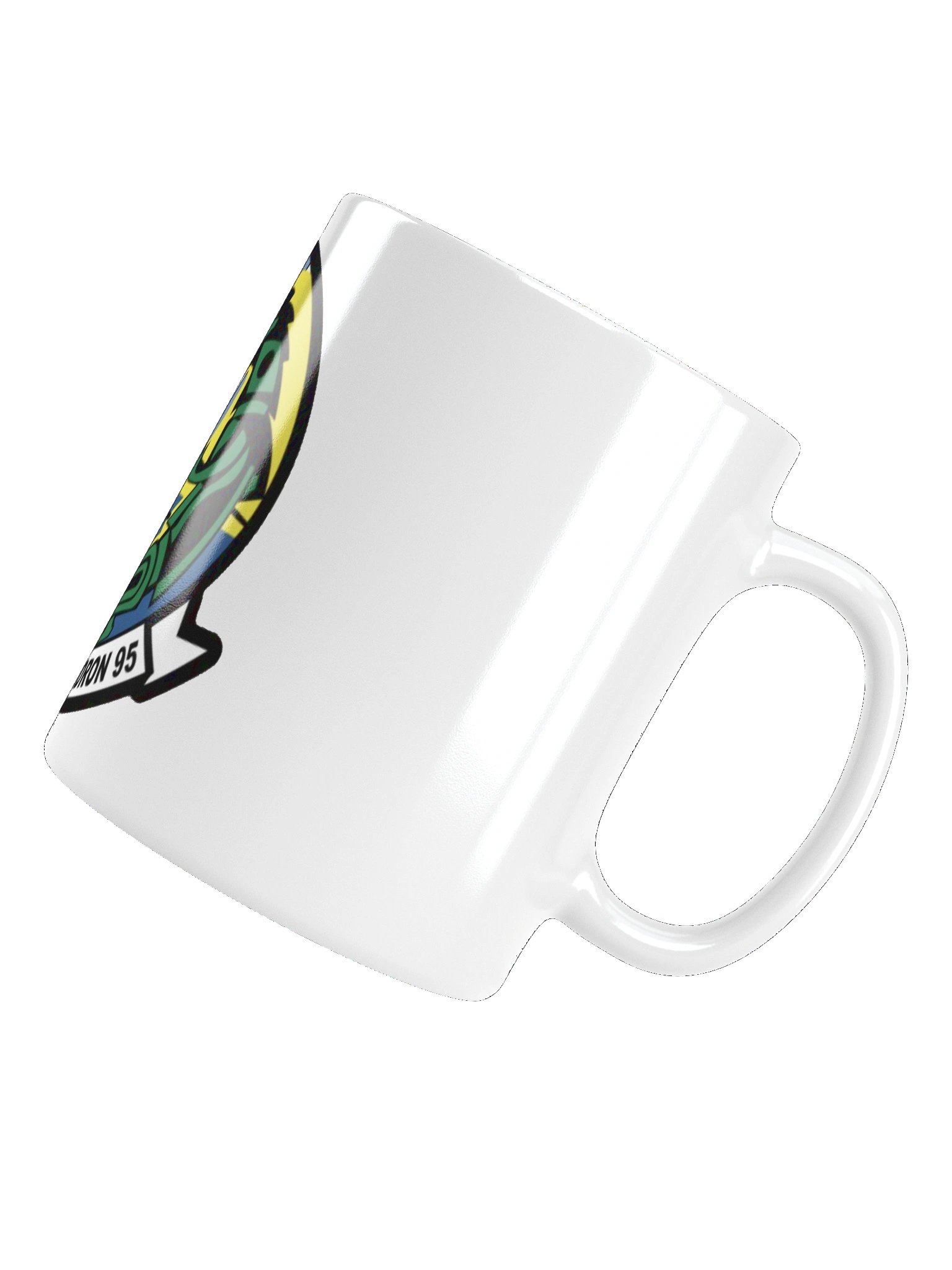 "Green Lizard" White Glossy Mug product image (6)