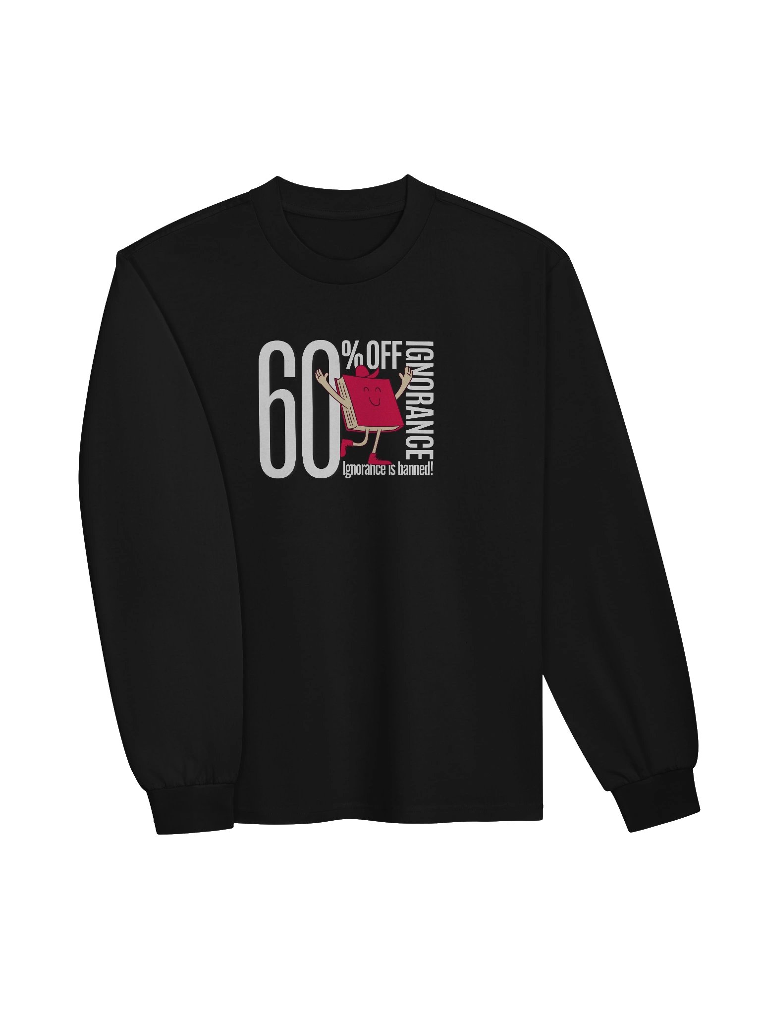 Women's Long Sleeve T-Shirt | Organic Cotton Philosophical & Witty Design product image (2)