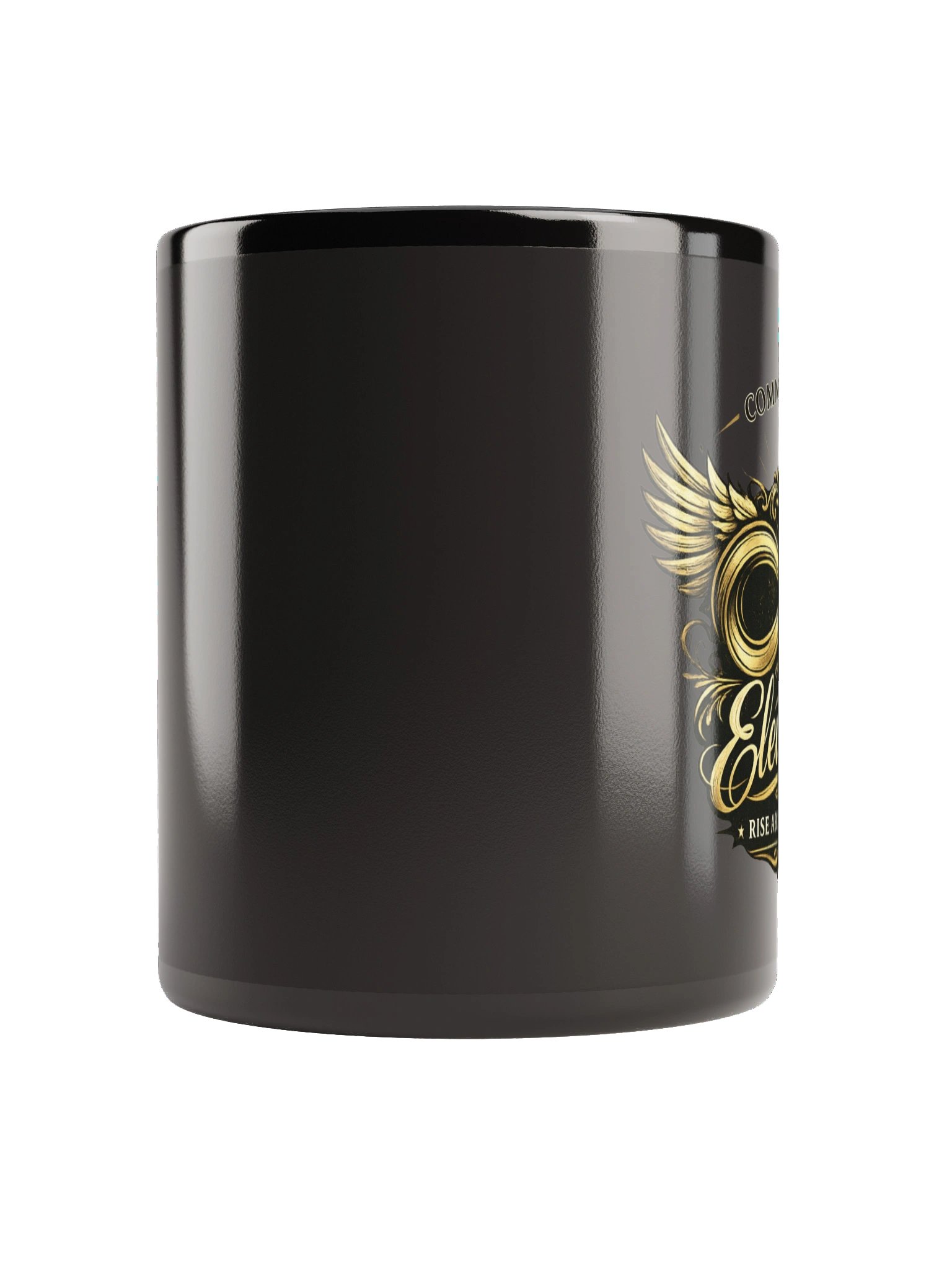 Committed To Elevation — Black Glossy Mug (Rise Above The Rest) product image (5)