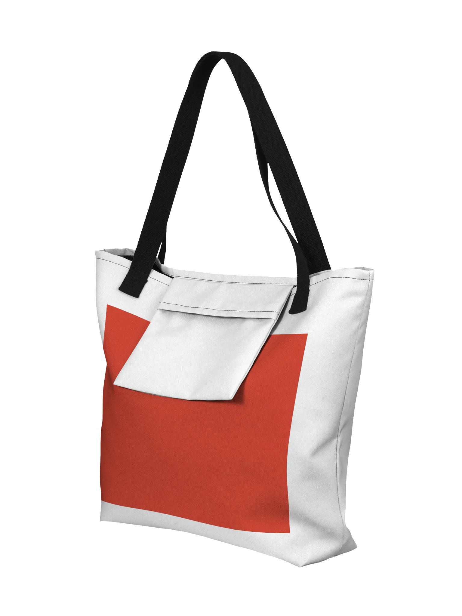 Red word tote - white product image (5)