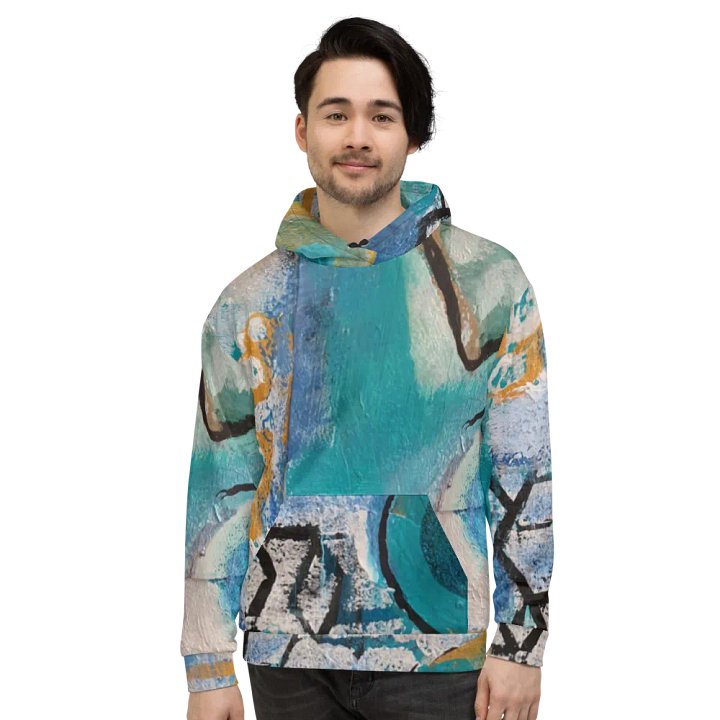 abstract painting on all over print unisex hoodie product image (2)