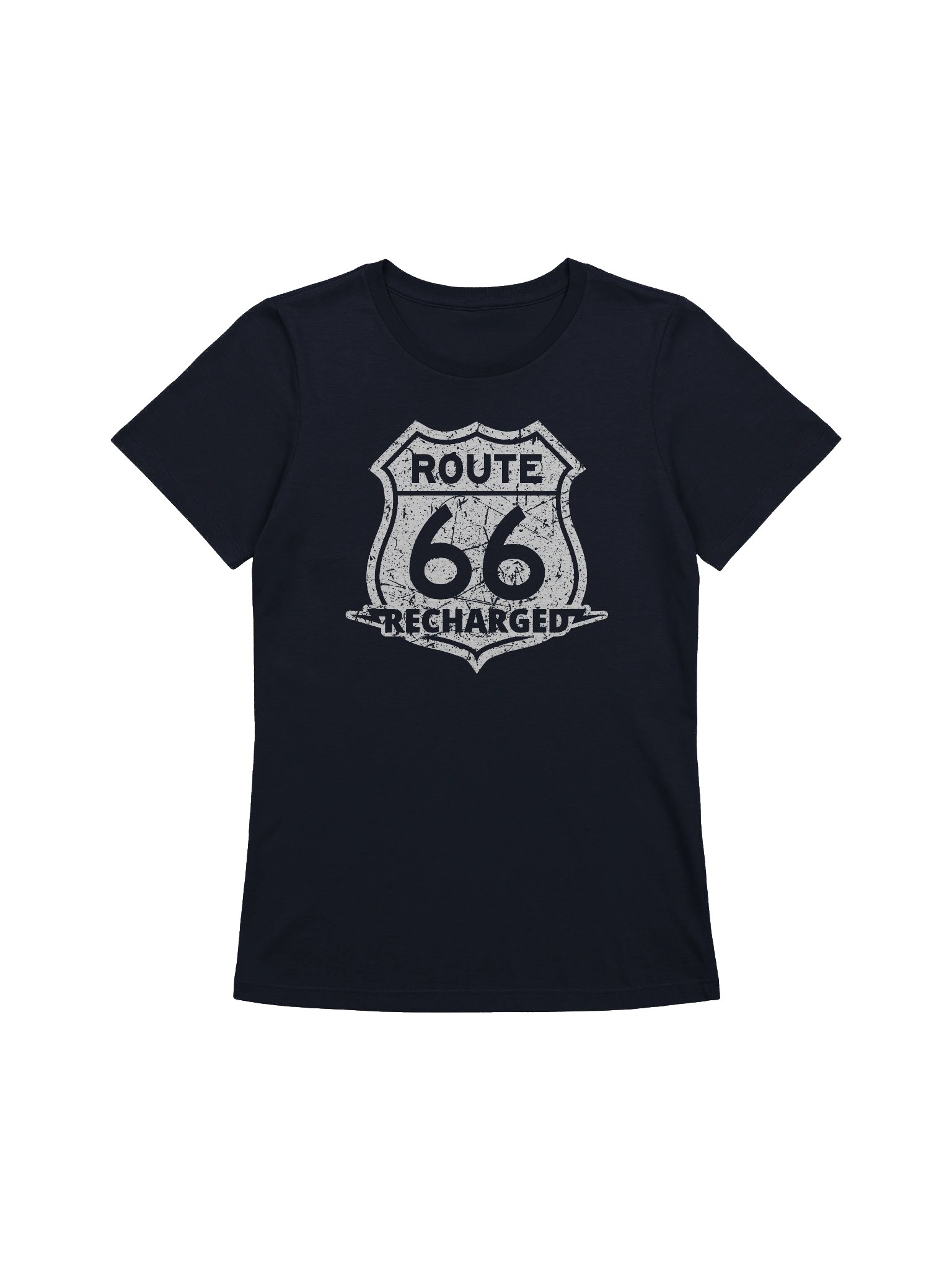 Route 66 Recharged - White Faded Shield (Womens) product image (3)