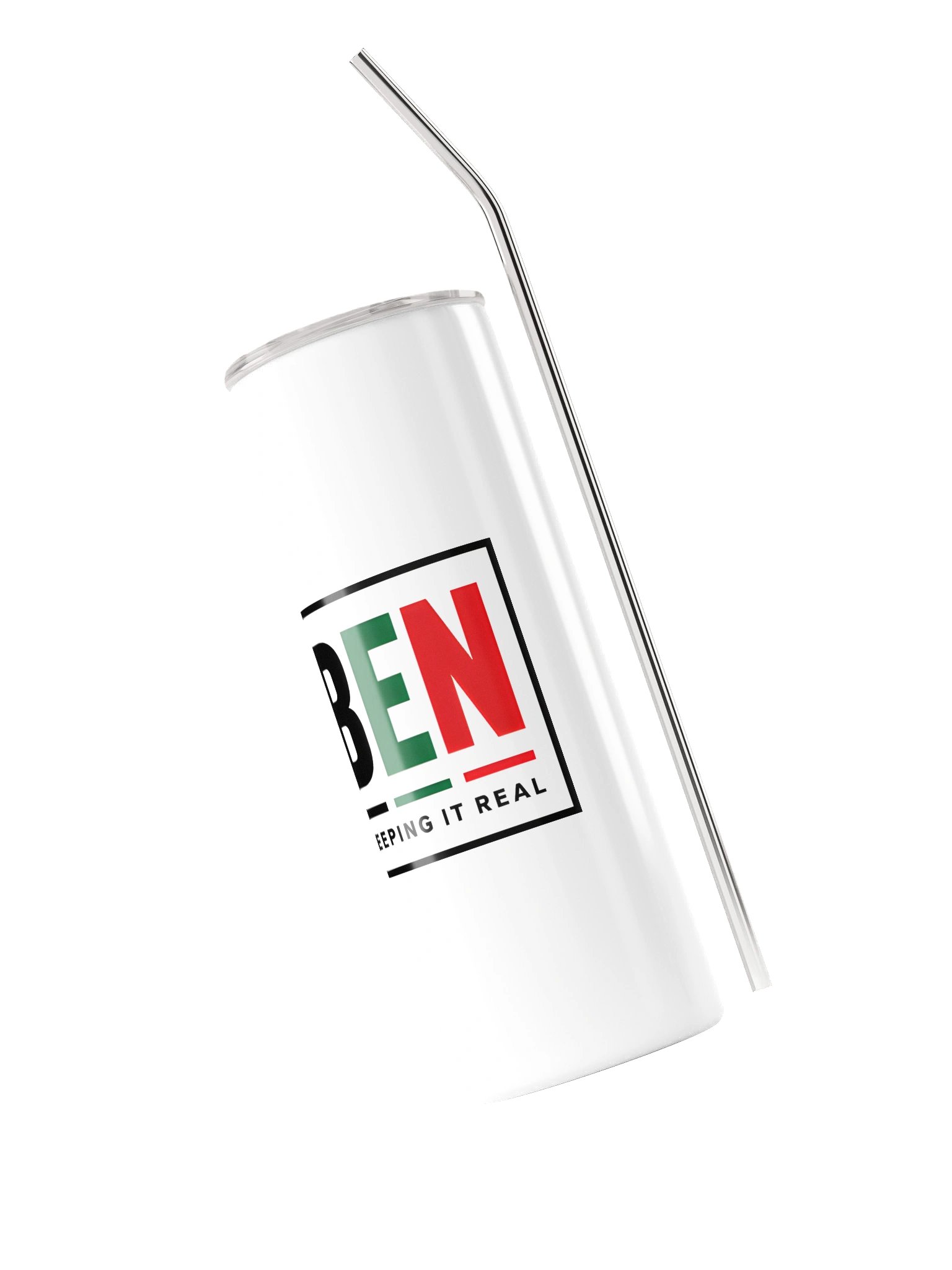 BEN “Keeping It Real” White Tumbler product image (3)