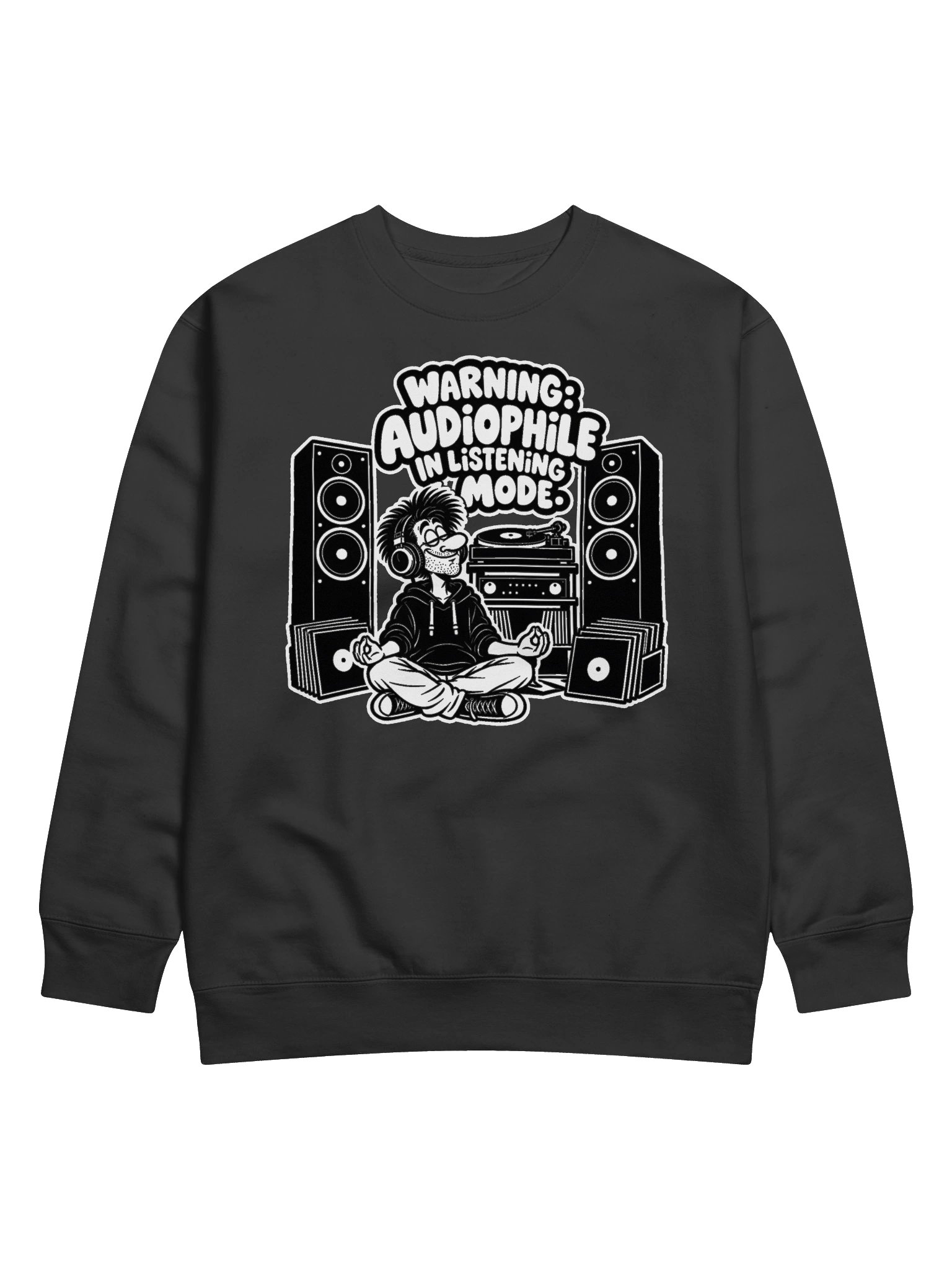 Warning Audiophile in Listening Mode - Long Sleeve T-shirt product image (11)