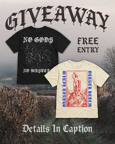 We're giving away 2 free tees from our store, and entry couldn't be easier!

1. Follow Darker Realm.
2. Share this post on yo...
