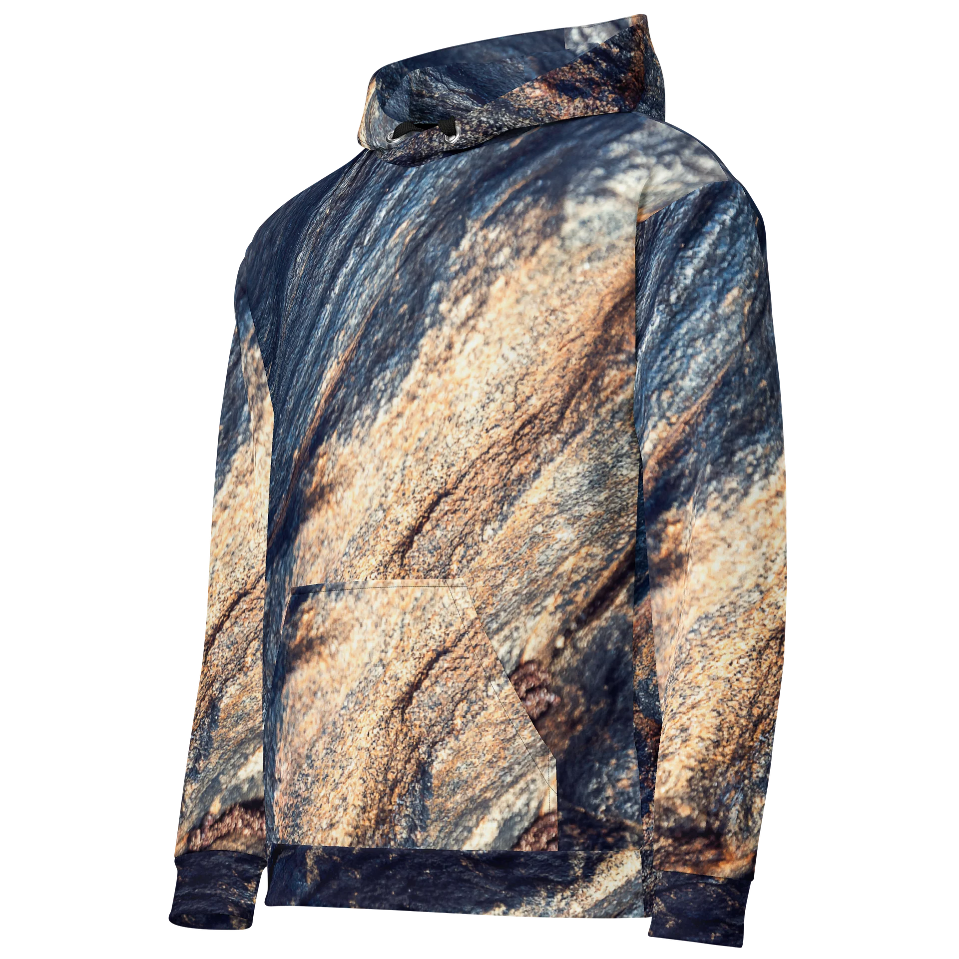 Obsidian Vein All-Over Print Unisex Cotton Streetwear Hoodie product image (3)