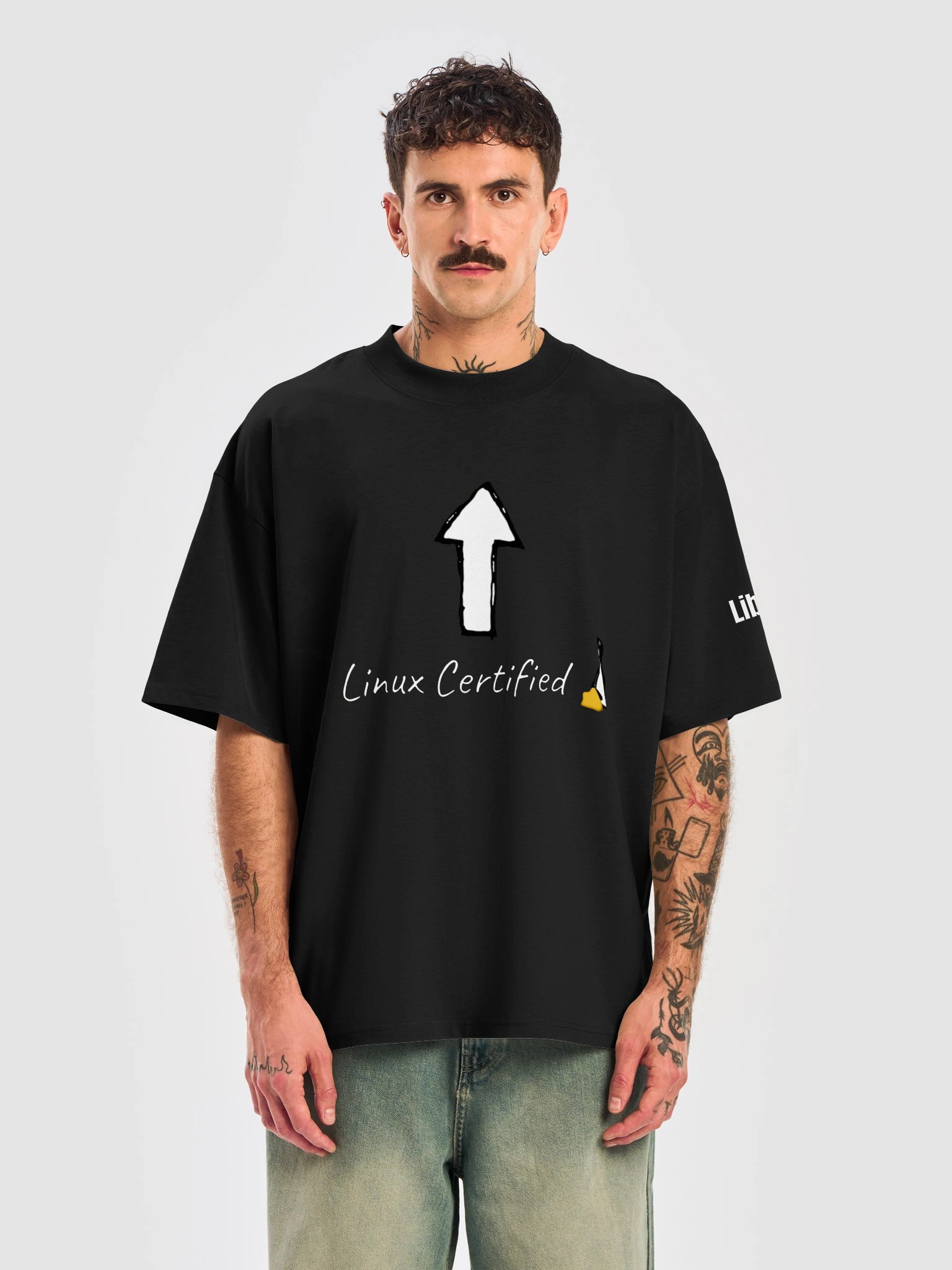 Linux Certified Oversized T-Shirt product image (5)