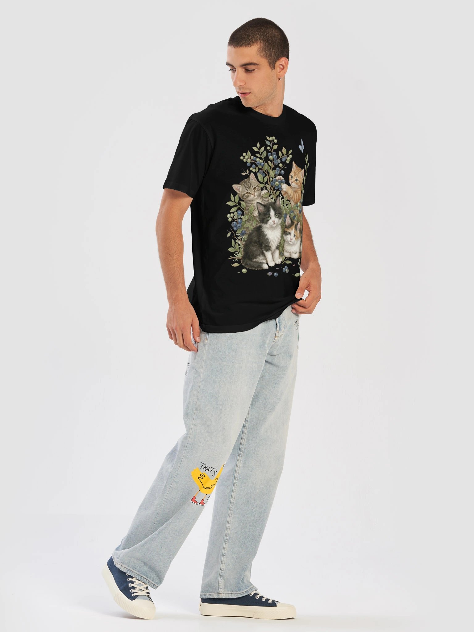 Vintage Floral Cats T-Shirt product image (25)