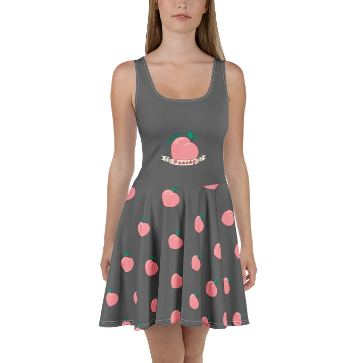 Gray "Feelin' Peachy" All-Over Print Dress product image (2)