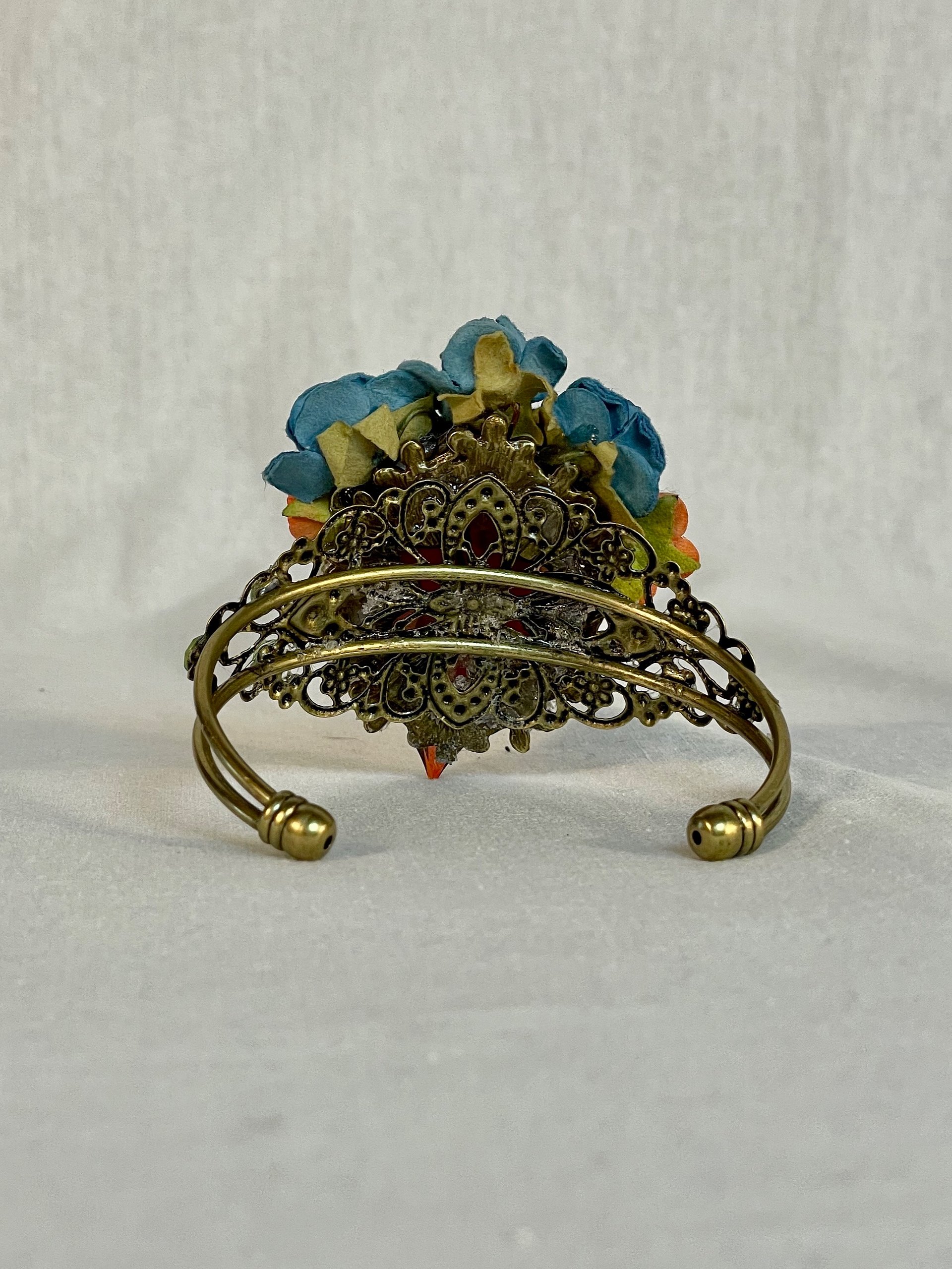 New ProductBlue Roses Sugar Skull Cuff product image (6)