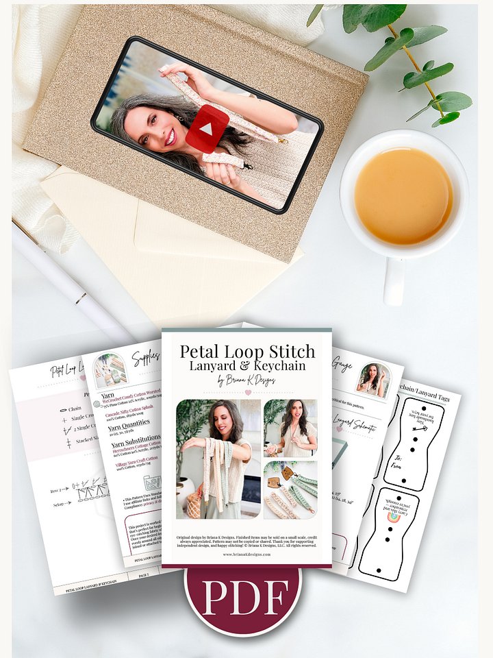 Petal Loop Crochet Lanyard & Keychain product image (2)