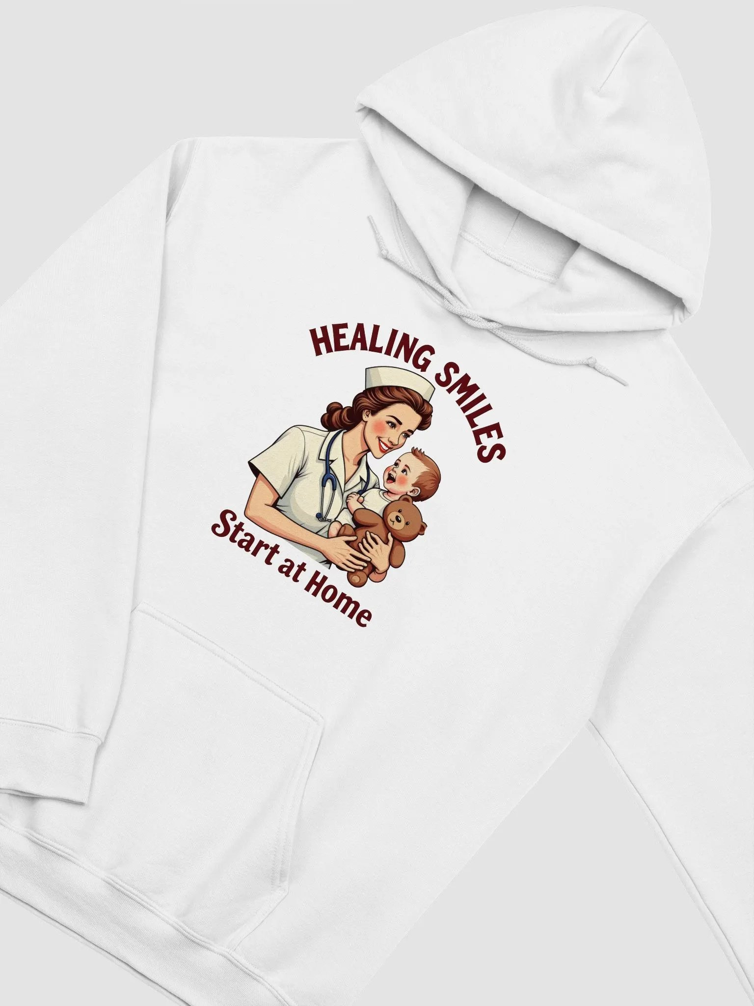 medical moms, dads, Healing Smiles Nurse Hoodie product image (2)