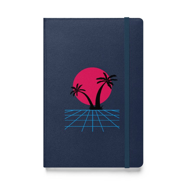 Synthwave Sunset Hardcover Notebook product image (1)
