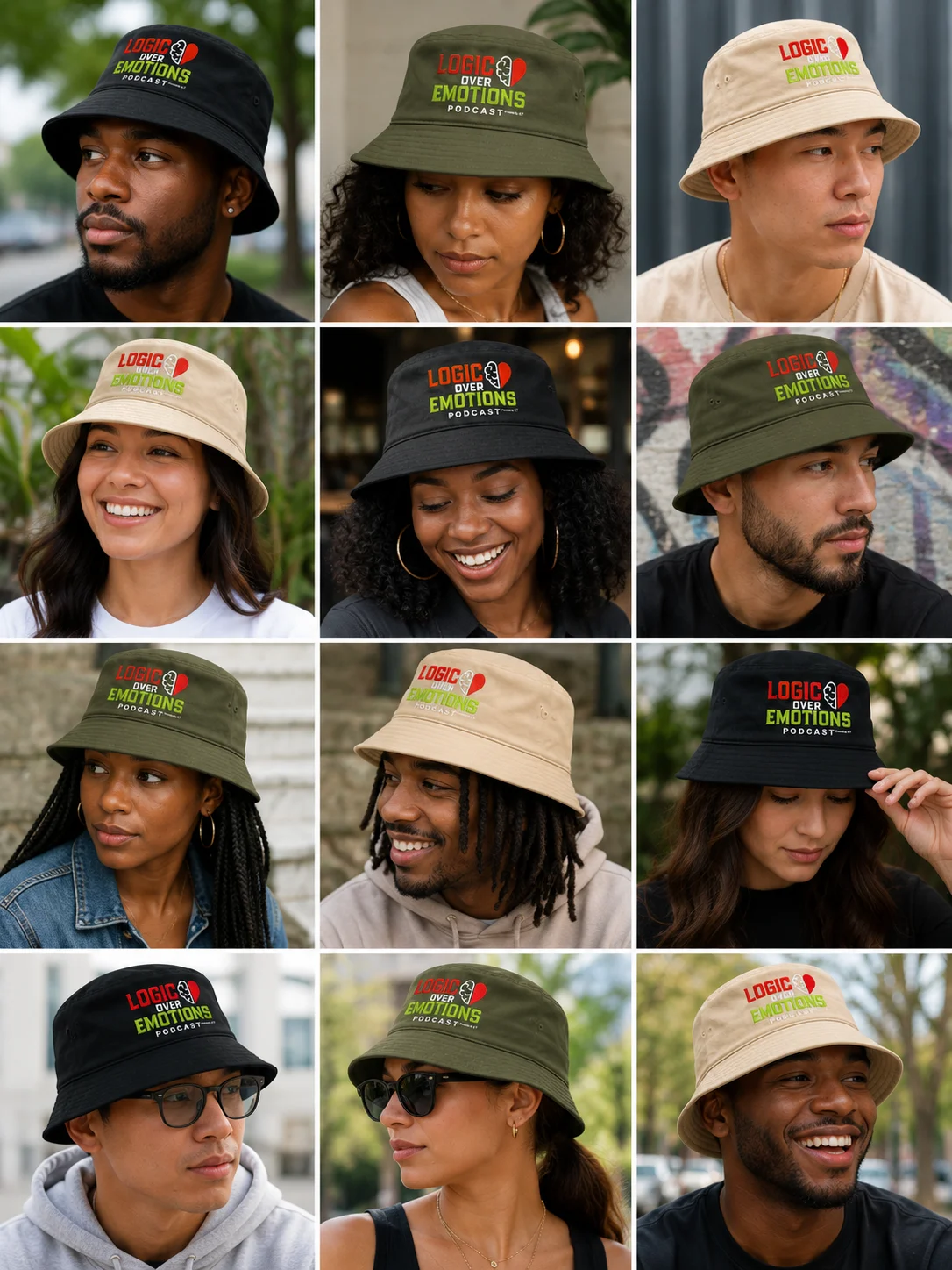 Logic Over Emotions Classic Bucket Hat product image (2)