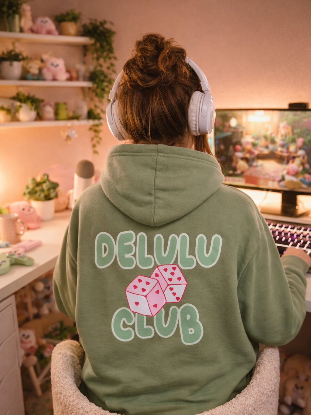 Delulu Is The Solulu Hoodie – Front & Back Print Pastel Graphic Hoodie product image (2)