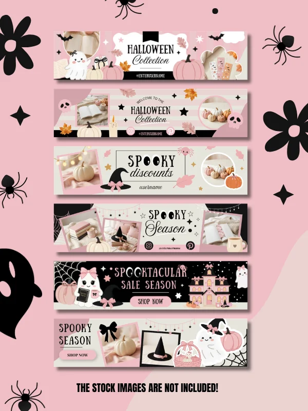 Coquette Halloween Etsy Shop Banner Set product image (2)