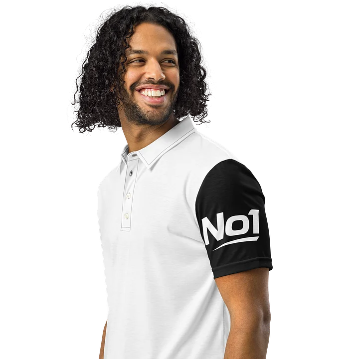 All-Over Print Men's Slim Fit Polo Shirt BL product image (1)