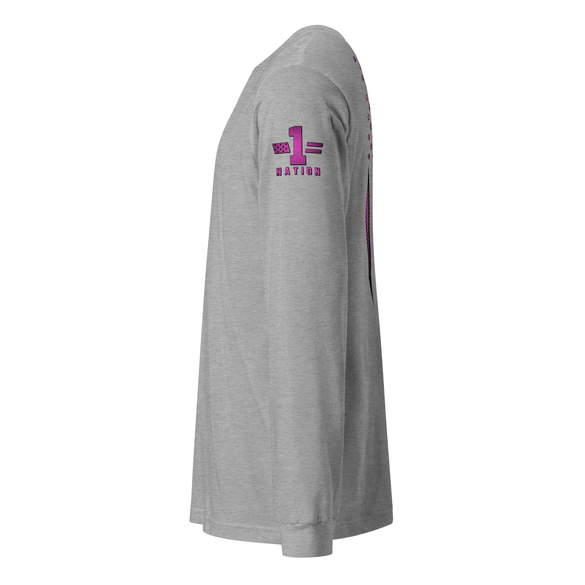 Pink Carbon Onyx American Flag Long Sleeve product image (2)