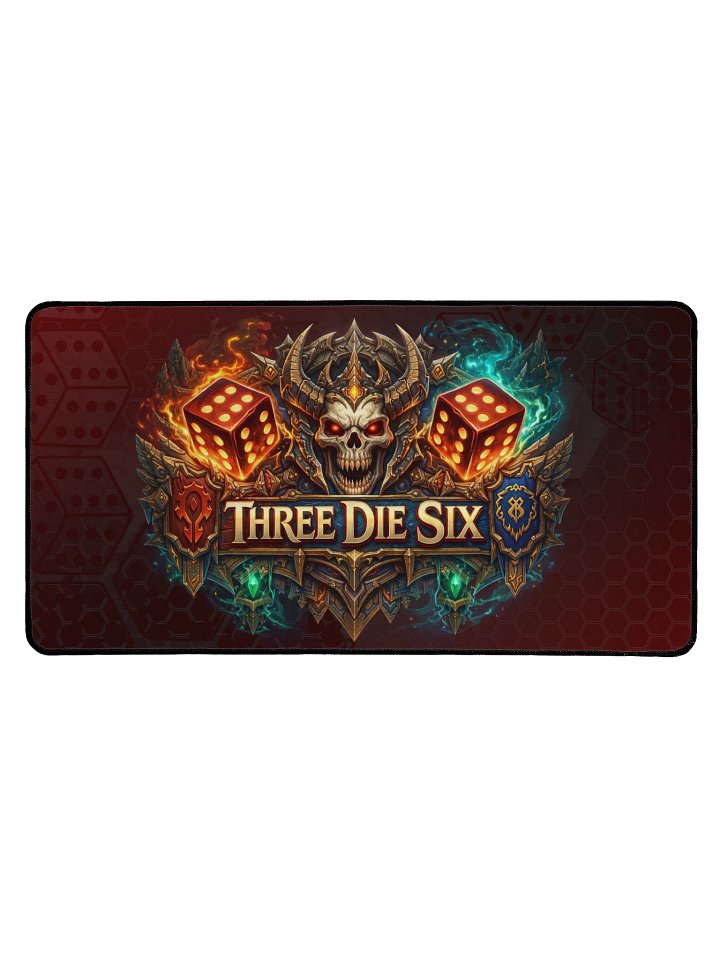 Three Die Six Desk Mat product image (1)