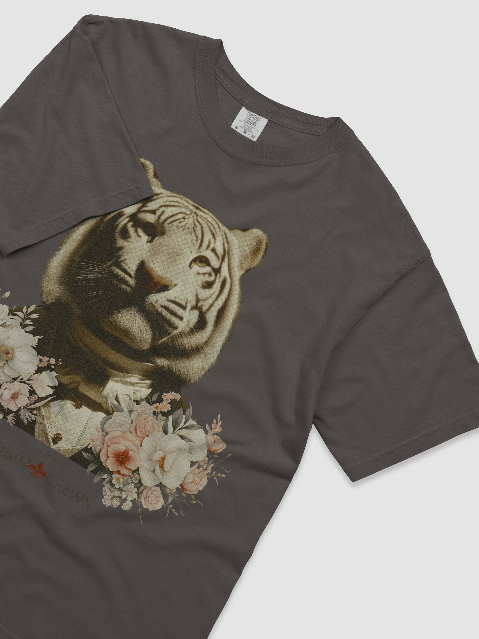 White Tiger Floral T Shirt Vintage Animal product image (7)