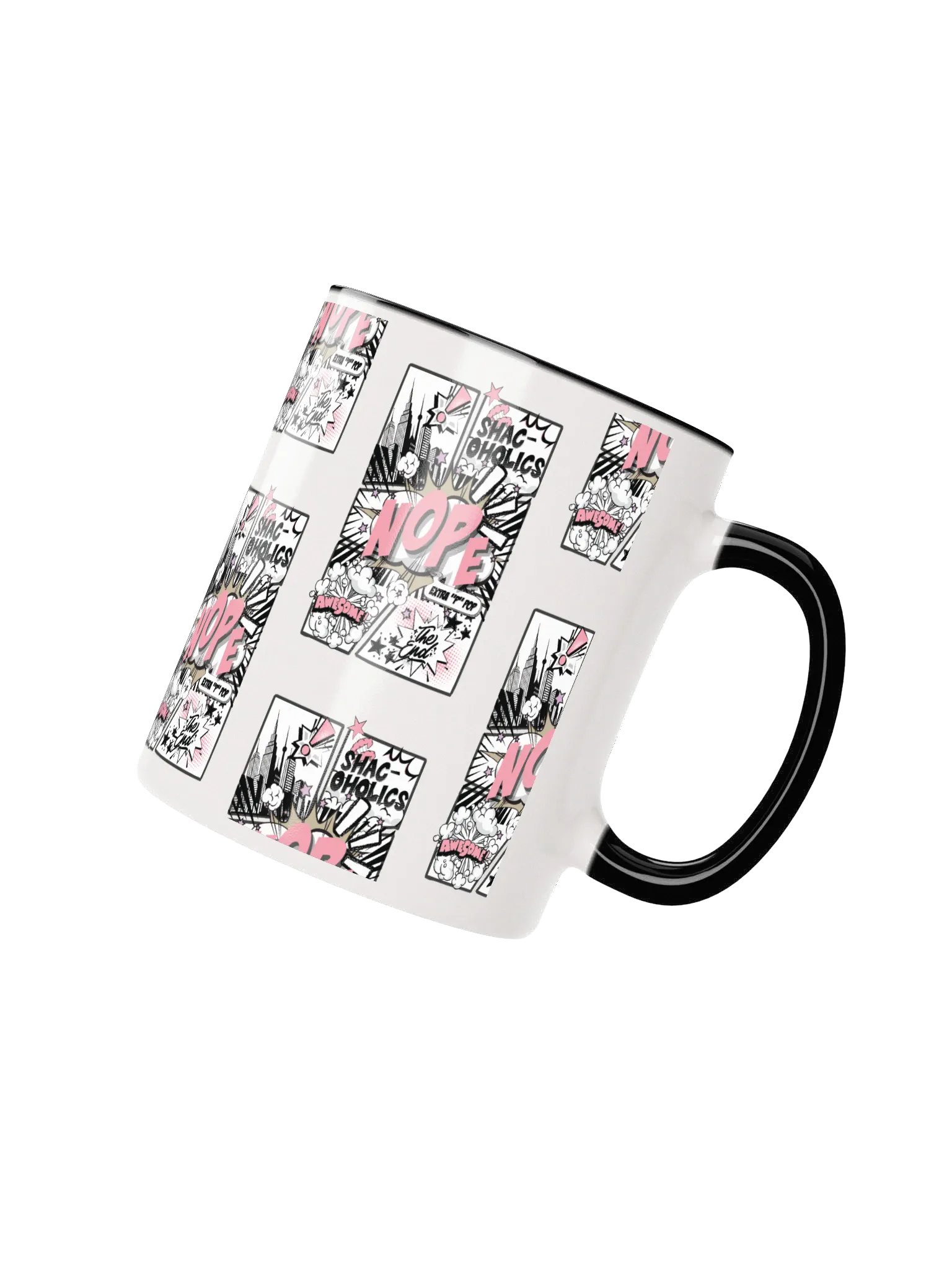 Shac-oholics Comic Blast Mug- Pink 