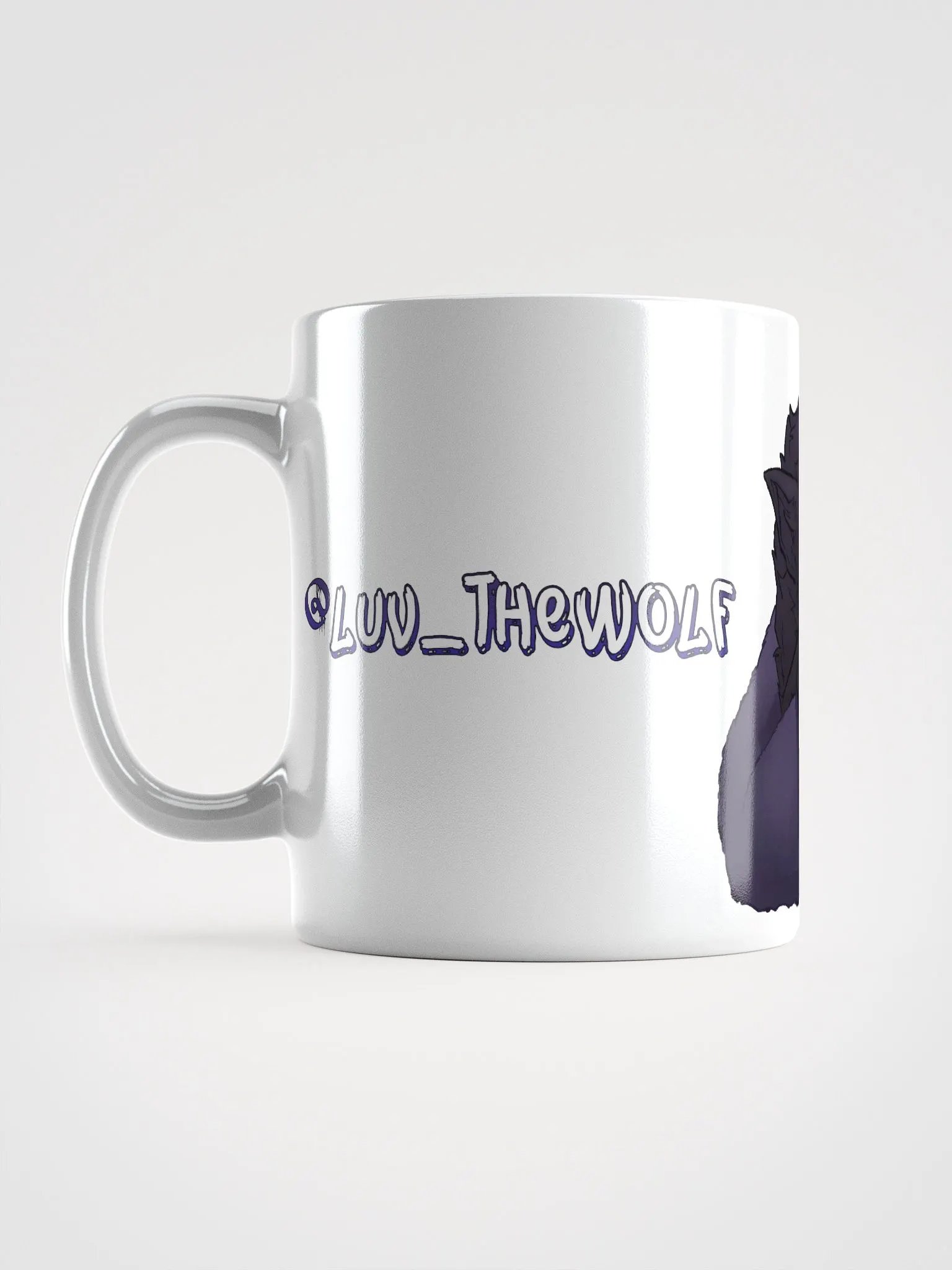 "The Slumbering Wolf" White Mug product image (6)